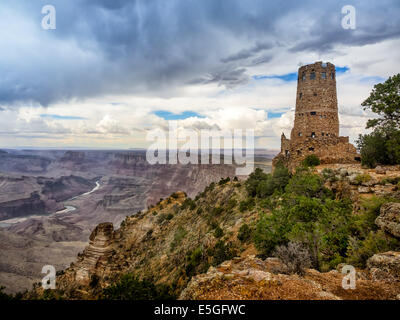 Hopi Wachturm am Grand Canyon South Rim, Arizona USA Stockfoto