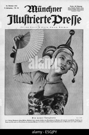 Münchner Illustrierte Presse (Deutschland) vordere Abdeckung Foto der Schauspielerin Helma Mulian Stockfoto