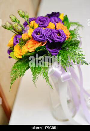 Vase mit rose Stockfoto