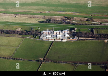 Fahrerlager Gehäuse, Newmarket Racecourse Stockfoto