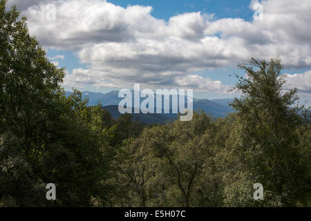 Die Cairngorm Berge gesehen von einem Aussichtspunkt über Grantown-on - Spey in der Nähe von Aviemore Speyside-Schottland Stockfoto