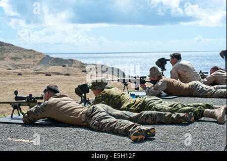 Neuseeland Soldaten trainieren mit kanadischen Service-Mitglieder und US-Marines an der Marine Corps Base Hawaii in Kaneohe Bay auf Hawaii, J Stockfoto