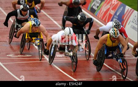 DAVID WEIR Männer PARA SPORT 15000 HAMPDEN PARK, GLASGOW Schottland 31. Juli 2014 Stockfoto