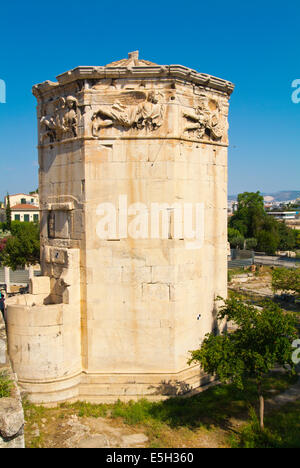 Aerides, Turm der Winde, Palea Agora Roman Agora, Athen, Griechenland, Mitteleuropa Stockfoto