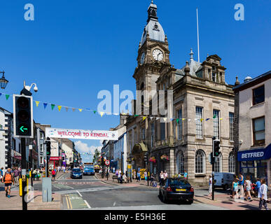 Das Rathaus am Highgate im Zentrum von Kendal, Lake District, Cumbria, UK Stockfoto