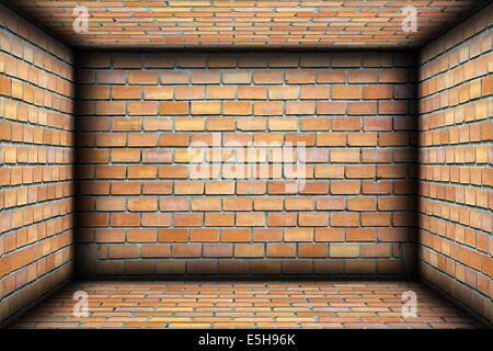 Ziegelwände im Inneren architektonischen Kulisse, leeren Raum für Ihr design Stockfoto