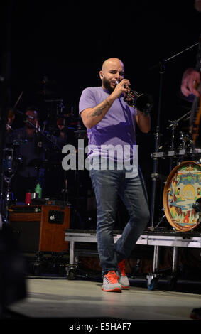 Portsmouth, Virginia, USA. 26. Juli 2014. SoulShine Tour bringt Reggage Gruppe SOJA © Jeff Moore/ZUMA Wire/ZUMAPRESS.com/Alamy Live-Nachrichten Stockfoto