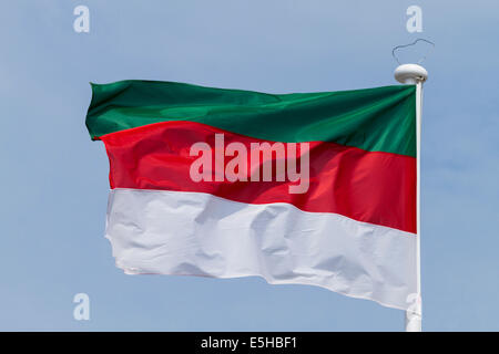 Flagge von Helgoland, Helgoland, Schleswig-Holstein, Deutschland Stockfoto