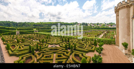 Villandry, Frankreich: entlang der Route der Schlösser an der Loire - Château et Jardins de Villandry Stockfoto