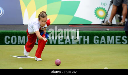 NATALIE MELMORE ENGLAND KELVIN grüne GLASGOW Schottland 1. August 2014 Stockfoto