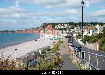 Budleigh Salterton ein Badeort und beliebte Ruhestand Stadt an der Jurassic Coast in East Devon England UK Stockfoto