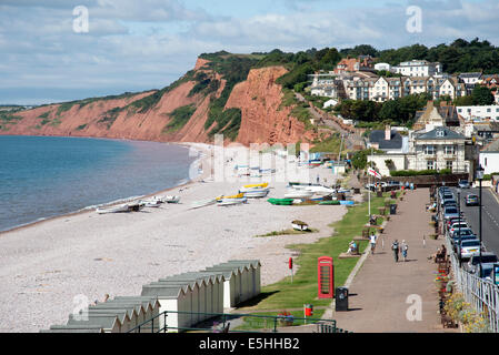 Budleigh Salterton ein Badeort und beliebte Ruhestand Stadt an der Jurassic Coast in East Devon England UK Stockfoto