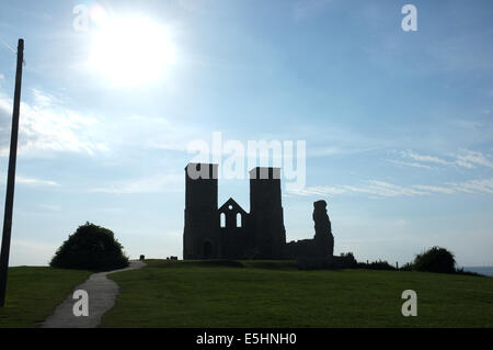 Reculver Bay Village und Urlaubsort an der Küste östlich von Herne bay Kent uk Sept. 2014 Stockfoto