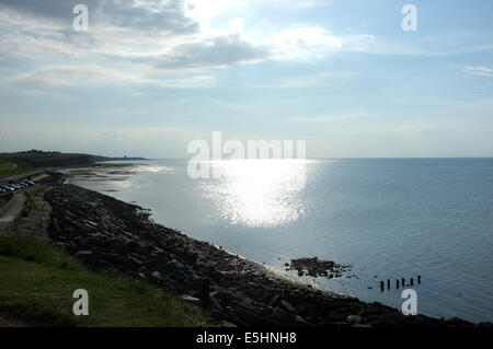 Reculver Bay Village und Urlaubsort an der Küste östlich von Herne bay Kent uk Sept. 2014 Stockfoto