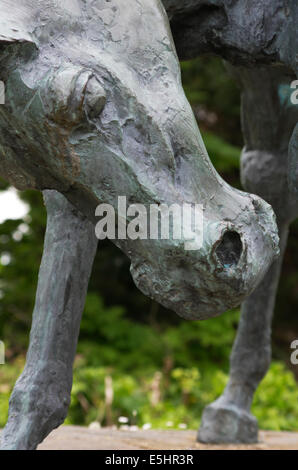 Die beiden Könige Skulptur in Harlech, Gwynedd, Nordwales Stockfoto