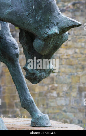 Die beiden Könige Skulptur in Harlech, Gwynedd, Nordwales Stockfoto