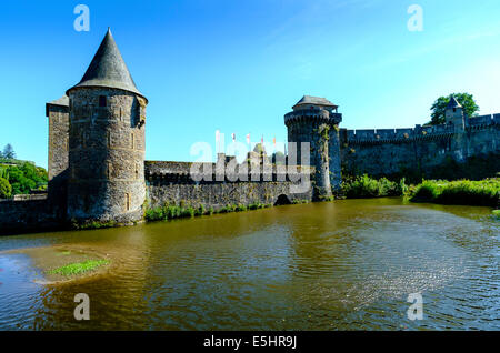 Die mittelalterlichen Chateau de Fougères, Fougères, Bretagne, Frankreich Stockfoto