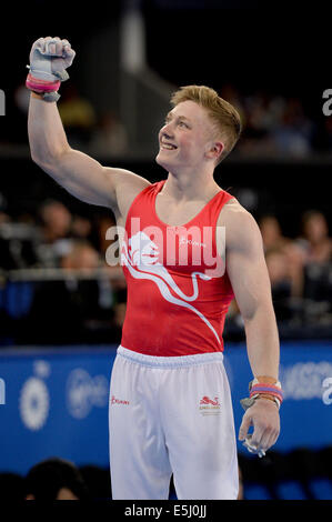 Glasgow, Schottland. 1. August 2014. Commonwealth Games Gymnastik einzelnen Apparat Finale 1.8.14 Credit: ALAN EDWARDS/Alamy Live-Nachrichten Stockfoto