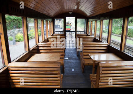 Vintage Eisenbahnwaggon am Bahnhof Biegert, Durham. Stockfoto