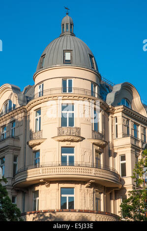 Jugendstil oder Art-Nouveau-Architektur in Charlottenburg, Berlin Stockfoto