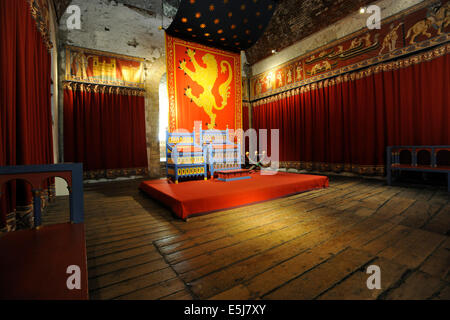 Dover Castle, Dover, Kent, England, UK - den Thronsaal in der Great Tower. Stockfoto