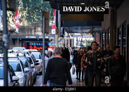 Sydney, Australien. 2. August 2014.  Australiens älteste Kaufhaus 1838 gegründet. Fotografieren im Market Street Sydney Credit: MediaServicesAP/Alamy Live-Nachrichten Stockfoto