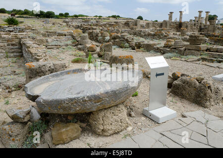 2. Jahrhundert römische Garum Produktion bleibt, Ruinen Baelo Claudia, Bolonia, Costa De La Luz Cadiz, Spanien. Stockfoto