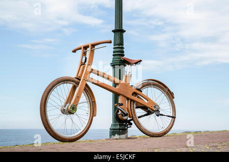 Niederlande, Urk, Ast Bike. Das Dutch Design aus Holz-Bike ist eine Schöpfung von Jan Gunneweg Stockfoto