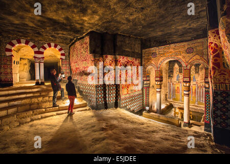 Niederlande, Maastricht, Grotten von Sint Pietersberg. Mergel Quarrie. Jesuiten Höhlen. Eindruck der Alhambra in Granada, Spanien Stockfoto
