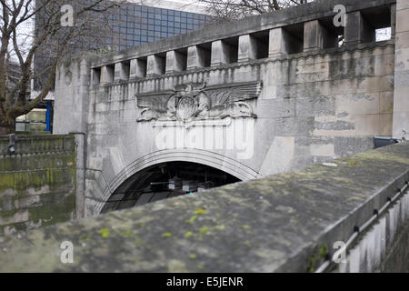 Liverpool-Birkenhead Queensway Tunneleingang UK United Kingdom-England-Großbritannien Stockfoto