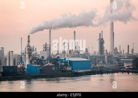 Niederlande, Rotterdam, Hafen von Rotterdam. Hafen oder Hafen. Petro-chemische Industrie Stockfoto