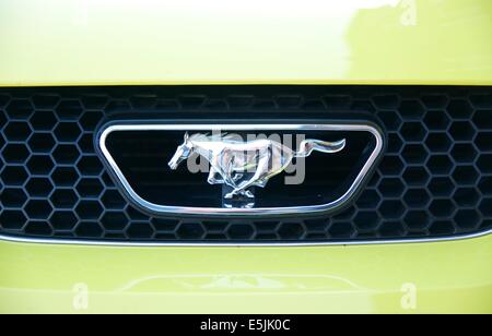 Ford Mustang Auto Grill Stockfoto