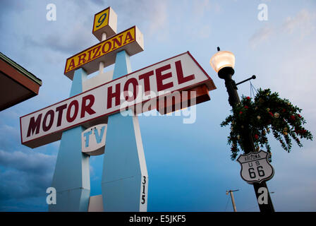 Motel-Schild, Williams, Route 66, Arizona USA Stockfoto