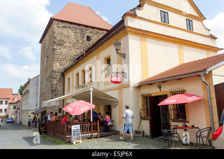 Burg - Herrenhaus, Ustek Stadt - die kleinste städtische Erhaltung in der Tschechischen Republik