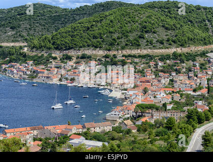 Kut Dorf Insel Vis, Kroatien Stockfoto