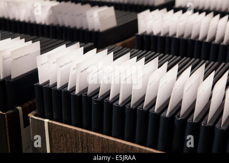 Abschluss Diplom sitzen in einer Box vor bei der Abschlussfeier Williams College in Williamstown, Massachusetts verteilt wird. Stockfoto