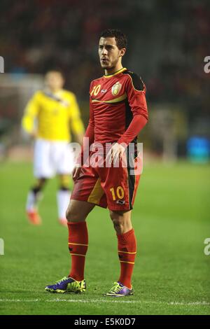 Brüssel, Belgien. 14. November 2013. Eden Hazard (BEL) Fußball: Internationale Freundschaftsspiel zwischen Belgien 0-2 Kolumbien bei Stade Roi Baudouin in Brüssel, Belgien. © AFLO/Alamy Live-Nachrichten Stockfoto