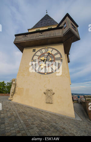 Grazer Uhrturm, Uhrturm Gebäude Stockfoto