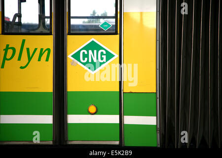 Erdgas-Bus in Bratislava Slowakei Stockfoto