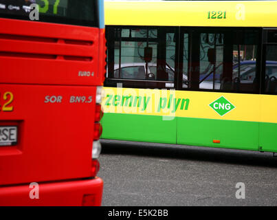 Erdgas-Bus in Bratislava Slowakei Stockfoto