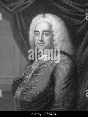 Händel oder George Frideric Handel, 1685-1759, ein deutsch-britischer Komponist des Barock Stockfoto