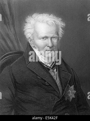 Friedrich Wilhelm Heinrich Alexander von Humboldt 1769 – 1859, deutscher Naturforscher, Stockfoto