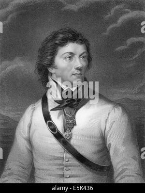 Andrzej Tadeusz Bonawentura Kościuszko oder Andrew Thaddeus Bonaventure Kościuszko; 1746 - 1817, ein nationaler Held in Polen, Andrz Stockfoto