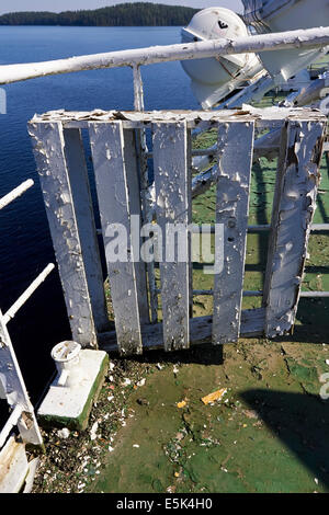 verlassene Kreuzfahrt Schiff Details Stockfoto