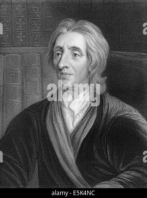 Porträt von John Locke, 1632-1704, ein englischer Philosoph und Vordenker der Aufklärung, Stockfoto