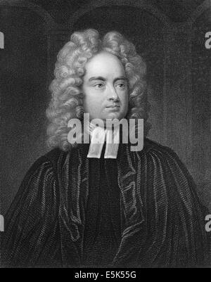 Jonathan Swift oder Isaac Bickerstaff, 1667-1745, ein irischer Schriftsteller und Satiriker der Frühaufklärung, Autor von Gullivers Stockfoto