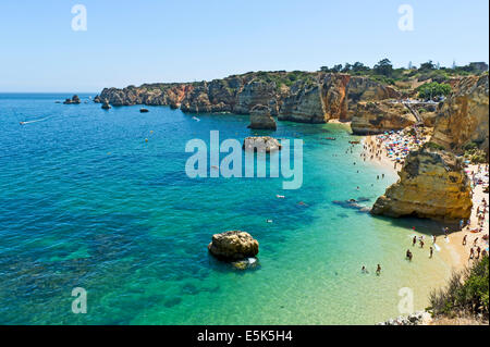 Praia de Dona Ana Lagos Algarve Portugal Stockfoto