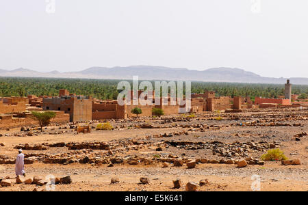 Zagora, Hotel, Oase in der Wüste, Paul Street, & Landschaft Reisefotograf, Südmarokko, am Rande der Sahara Wüste & Algerien Stockfoto