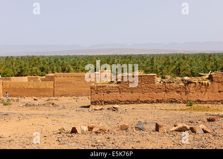 Zagora, Hotel, Oase in der Wüste, Paul Street, & Landschaft Reisefotograf, Südmarokko, am Rande der Sahara Wüste & Algerien Stockfoto