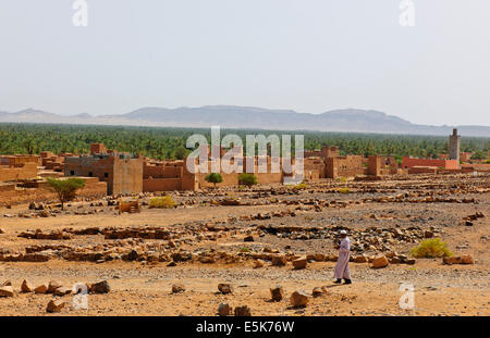 Zagora, Hotel, Oase in der Wüste, Paul Street, & Landschaft Reisefotograf, Südmarokko, am Rande der Sahara Wüste & Algerien Stockfoto